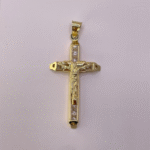 14 karaat kleine kruis hanger met zirkonia