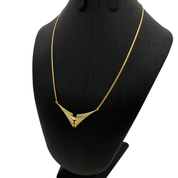 Prachtige 14 karaat geelgouden collier 40 cm