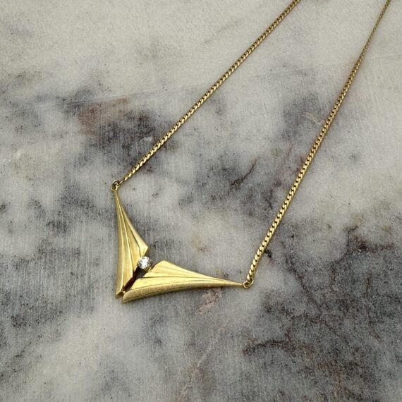 Prachtige 14 karaat geelgouden collier 40 cm