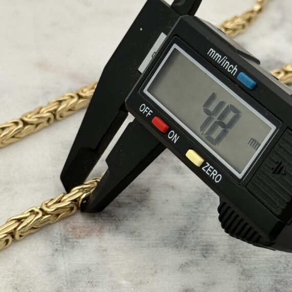 Mooie 14 karaat koningsketting met kruis 62 cm