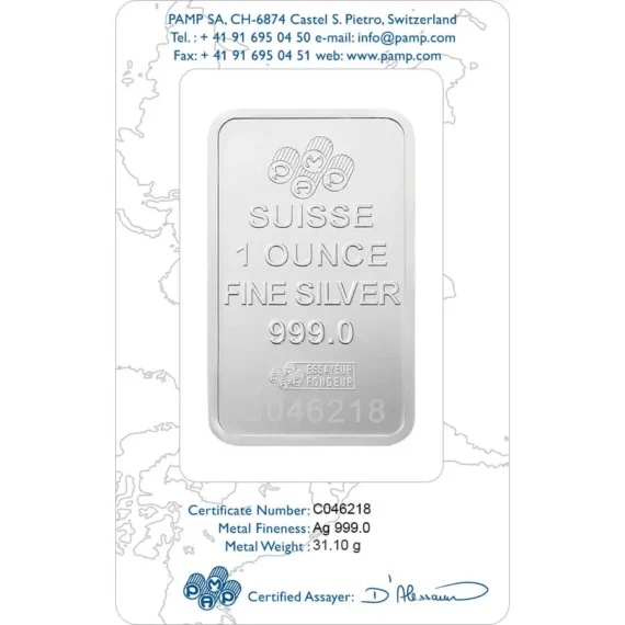 Zilverbaar PAMP Suisse Lady Fortuna 31,1 gram