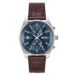Hugo Boss Herenhorloge Skytraveller Leer HB1514194