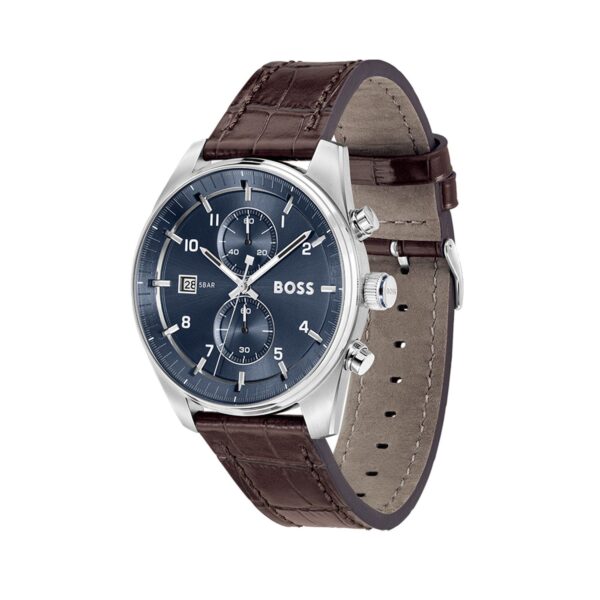 Hugo Boss Herenhorloge Skytraveller Leer HB1514194
