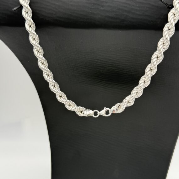Massieve 925 Zilveren Rope Schakelketting 70 cm