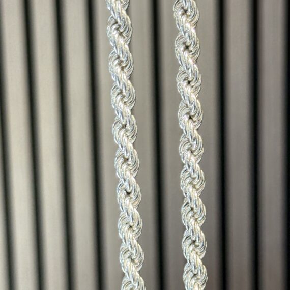Massieve 925 Zilveren Rope Schakelketting 70 cm