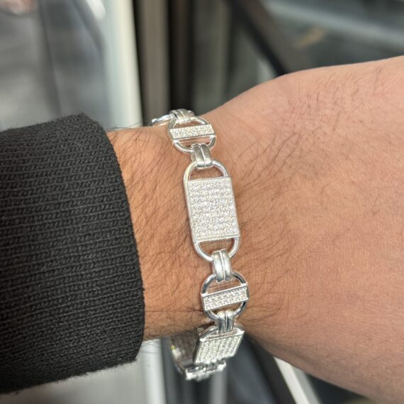 Massieve 925 Zilveren Magnum Schakelarmband 23 cm