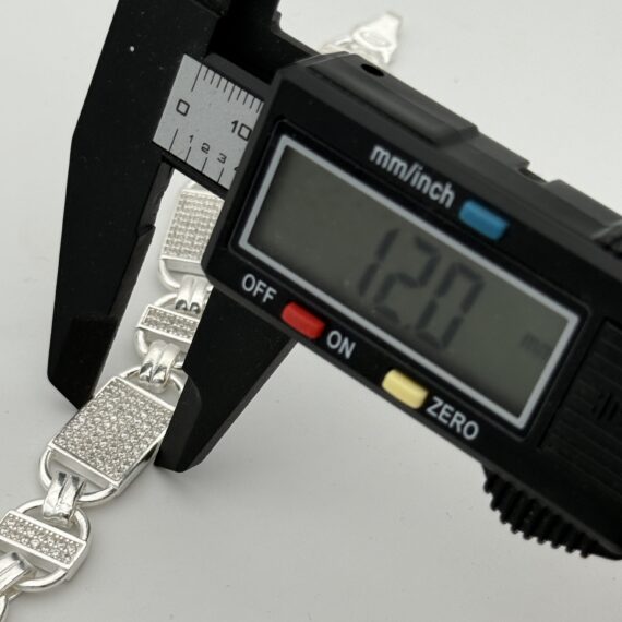 Massieve 925 Zilveren Magnum Schakelarmband 23 cm