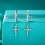 925 zilver oorbellen met VVS moissanite stenen - unisex