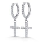 925 zilver oorbellen met VVS moissanite stenen - unisex