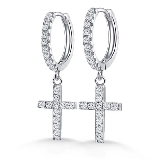 925 zilver oorbellen met VVS moissanite stenen - unisex