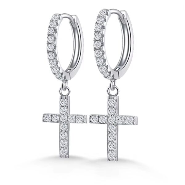 925 zilver oorbellen met VVS moissanite stenen - unisex