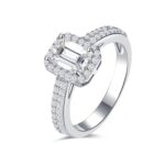 925 zilver ring met VVS moissanite stenen