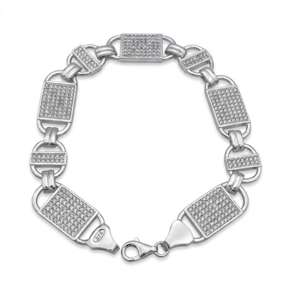 Massieve 925 Zilveren Magnum Schakelarmband 23 cm