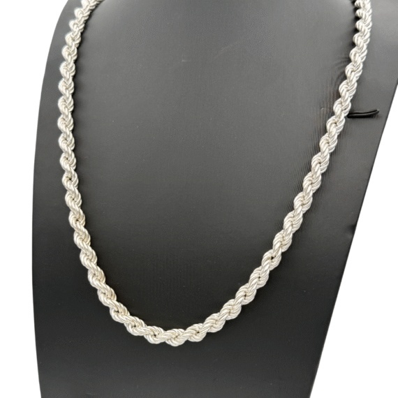 Massieve 925 Zilveren Rope Schakelketting 70 cm