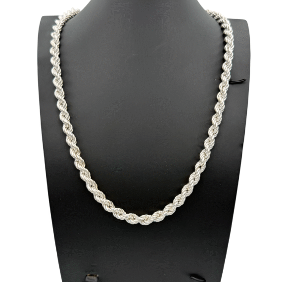 Massieve 925 Zilveren Rope Schakelketting 70 cm