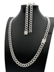 925 Zilveren Cuban Link Ketting 65 cm + Armband 20 cm Set | Miami Cuban Schakel