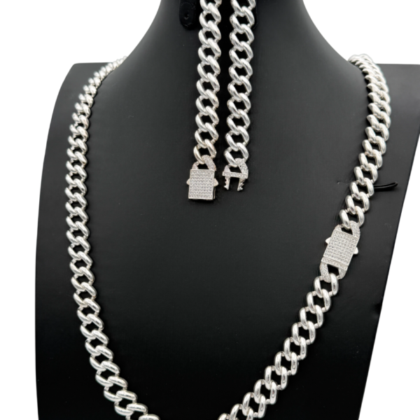 925 Zilveren Cuban Link Ketting 65 cm + Armband 20 cm Set | Miami Cuban Schakel