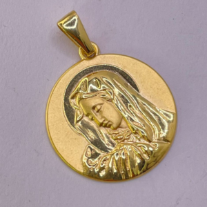 14 karaat ronde Maria hanger