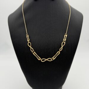 Prachtige 14 karaat gouden dames ketting 45 cm verstelbaar