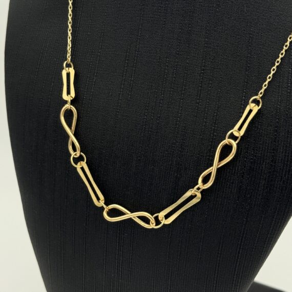 Prachtige 14 karaat gouden dames ketting 45 cm verstelbaar