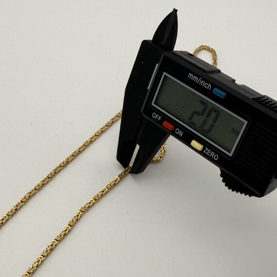 14 karaat gouden koningsketting massief 50 cm unisex