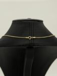 Prachtige 14 karaat ketting met kroon hanger 45 cm