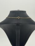 14 karaat gouden ketting 45 cm met 5 gulden hanger 22 K
