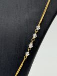 14 karaat gouden ketting met zirkonia 52 cm
