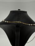 14 karaat gouden ketting met zirkonia 52 cm